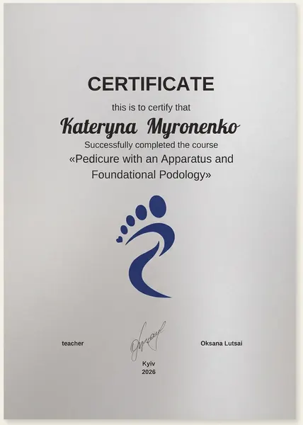 Pedicure with an Apparatus and Foundational Podology — Oksana Lutsai