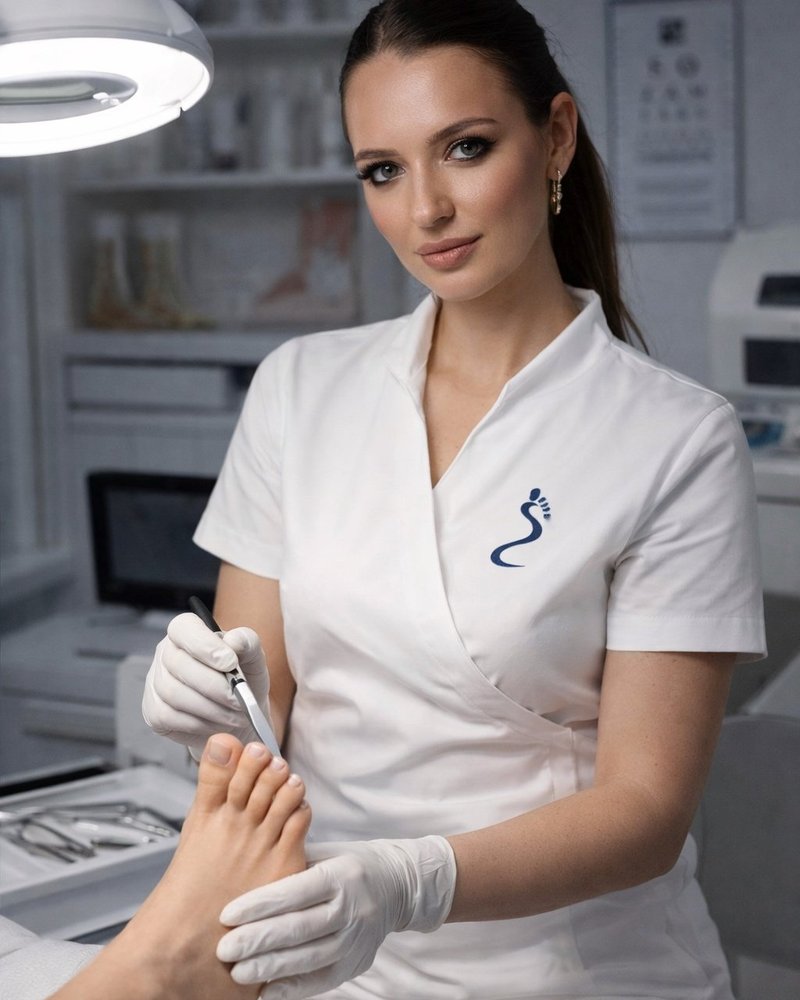 Kateryna Myronenko při ošetření ve studiu Myronenko Beauty